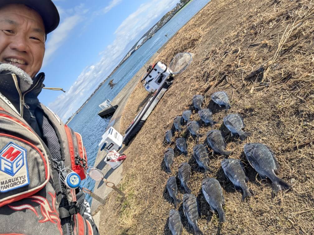 2025年12月22日（月曜日）｜クロダイ・チヌ（フカセ釣り）｜静岡県 – 湖西市新居町岸壁｜ウキフカセ｜フィールドスタッフ石黒 昌浩